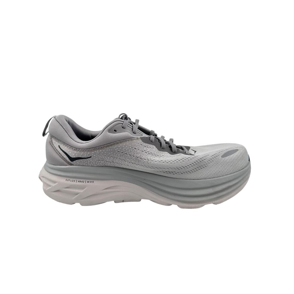 Hoka Bondi 8 Sharkskin X-Wide Running Shoes Men US 14 4E Gray Athletic Sneakers - Picture 8 of 16
